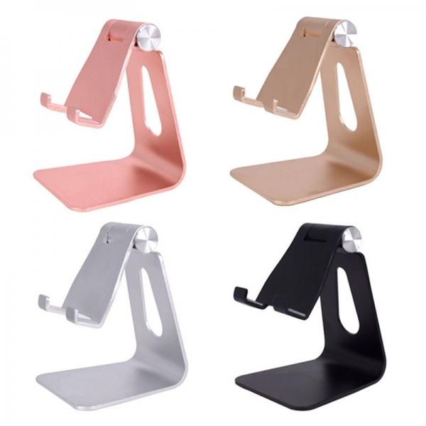 Universal Adjustable Anti Slip Aluminum Desktop Stand Charging Holder Mount Golden/Black/Silver/Rose Golden