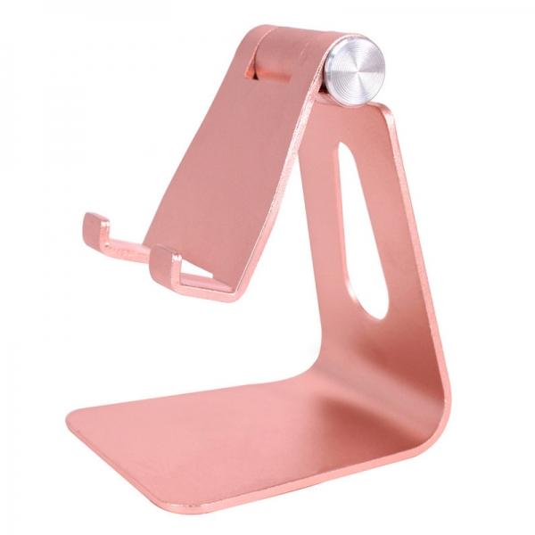 Universal Desktop Stand Holder Mount Adjustable Aluminum Holder Rose Golden
