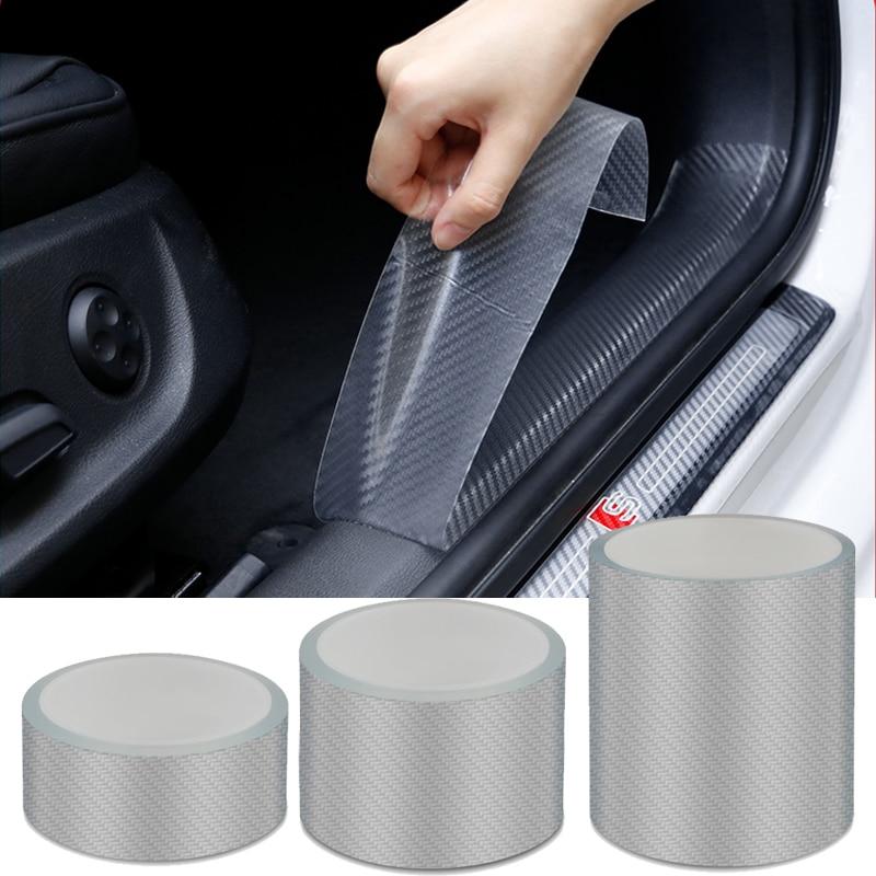 Universal Car Anti-collision Strip Carbon Fiber Car Bumper Scratchproof Car Threshold Film Door Edge Rim Protective Car Sticker