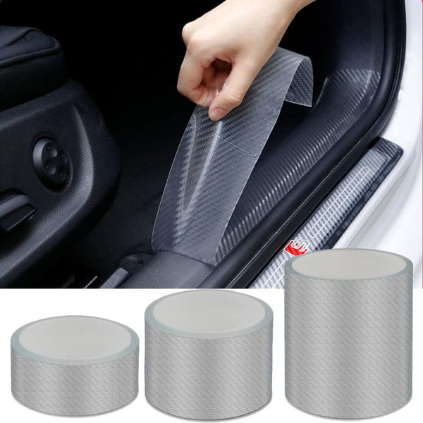 Universal Car Anti-collision Strip Carbon Fiber Car Bumper Scratchproof Car Threshold Film Door Edge Rim Protective Car Sticker