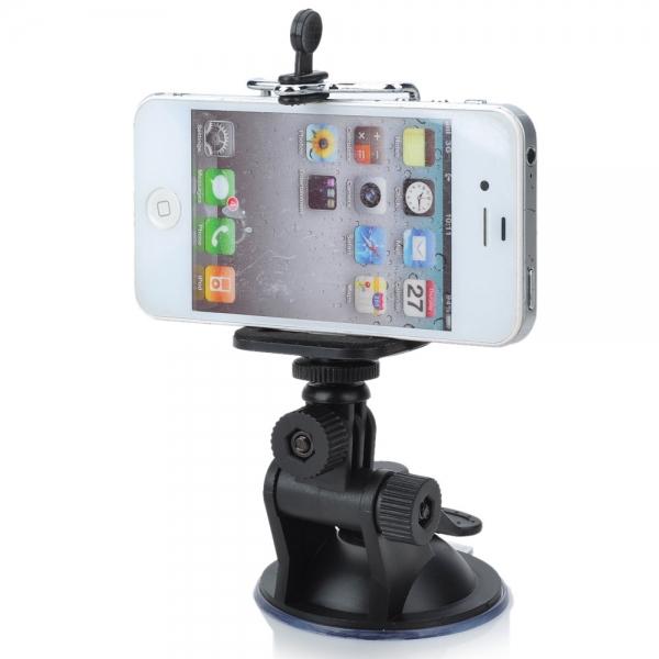 Universal Large Car Mount Holder with Suction Cup for iPhone/Samsung/HTC/Digital Cameras Black