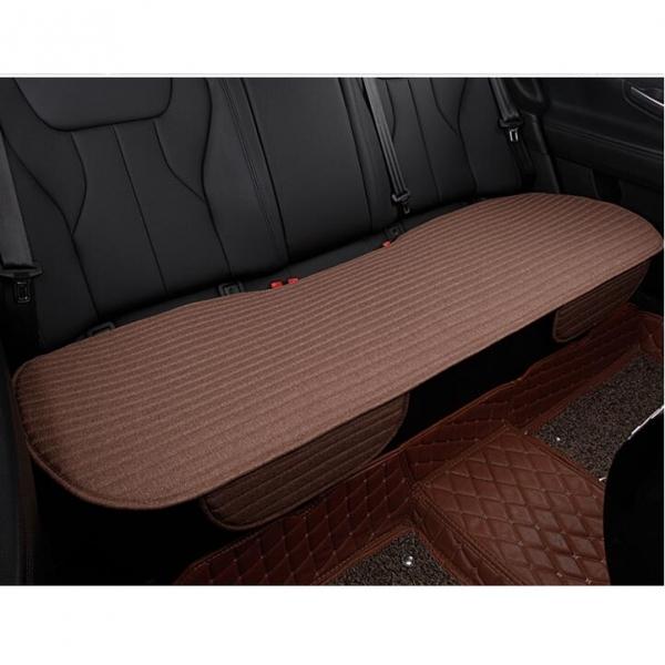 Universal Linen Ventilated Breathable Nonslip Car Backseat Rear Seat Cushion Cover Pad Mat - Coffee