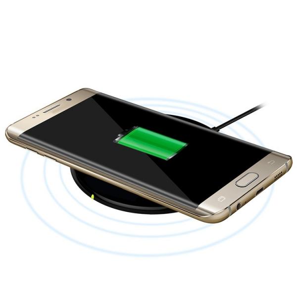 Universal Ultra-thin Qi Wireless Charger Pad for iPhone / Samsung / Smartphones Black