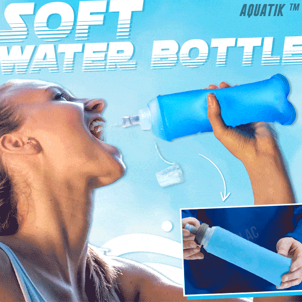 500ml Soft Folding Collapsible Water Bottle Soft Drink Water Bottle Water Bag Flask For Outdoor Sport Running Cycling