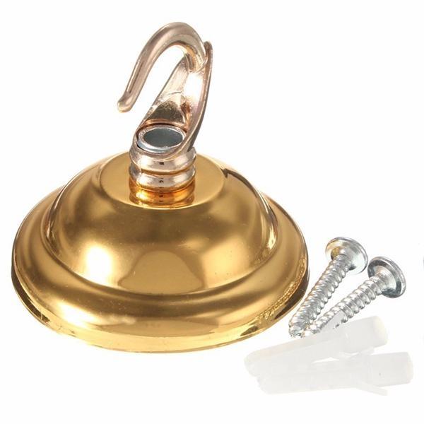 Vintage Ceiling Rose Hook Plate Holder For Light Fitting Chandelier Lamp - Electrophoretic Gold