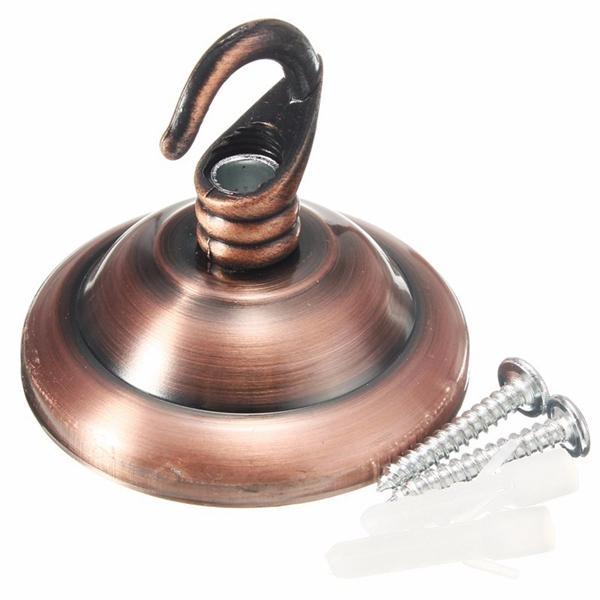 Vintage Ceiling Rose Hook Plate Holder For Light Fitting Chandelier Lamp - Red Antique Copper
