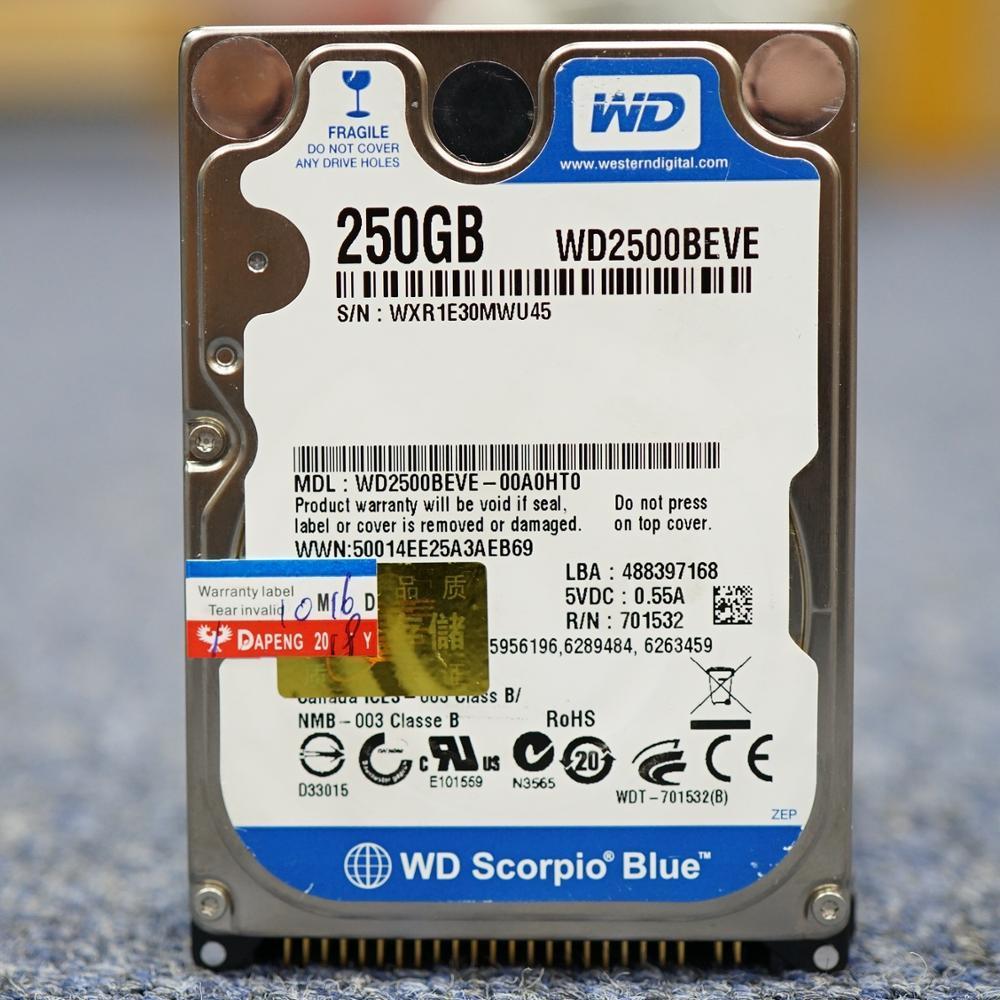 WD Laptop Notebook 80GB 120GB 160GB 250GB 320GB  80G 120G 160G 250G 320G 2.5 HDD 5400rpm 8M PAPA IDE  Internal Hard Drives Disk Used