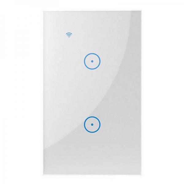 WIFI Smart Wall Light Touch Switch 2 Gang Home Intelligent Phone Control Switches Panel US Plug
