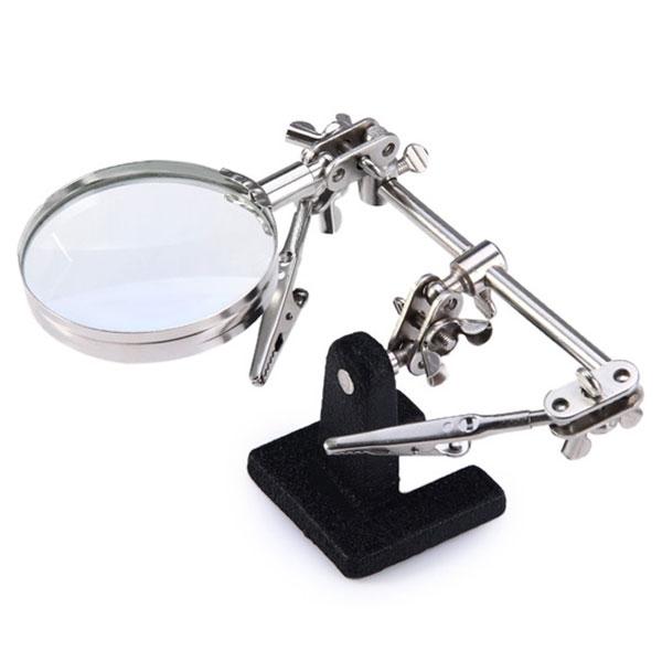 WLXY JM-501 Multifunctional Welding Magnifying Glass Soldering Iron Stand Holder Table Magnifier Multi-color