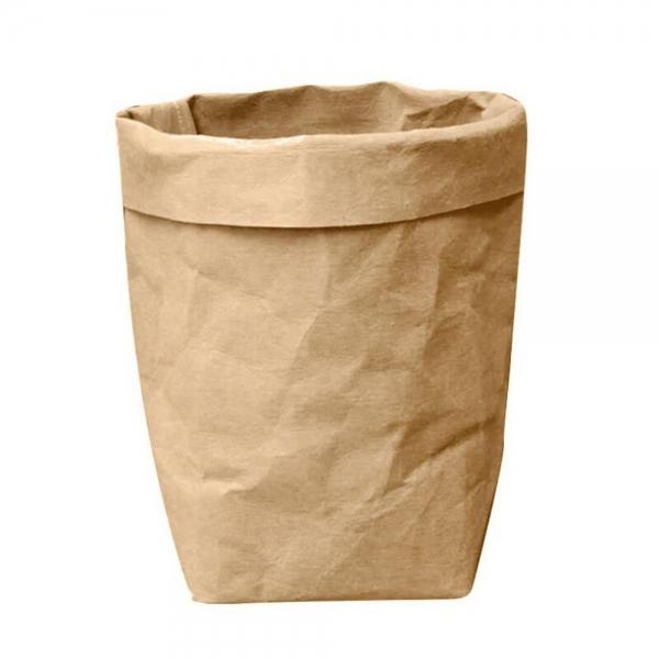 Washable Kraft Paper Bag Multifunction Wear-resistant Plant Flowers Pot - Brown 25*25*39CM