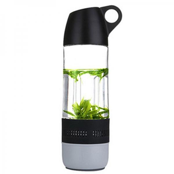Water Bottle Style Mini Bluetooth Speaker Portable Cup Compass Wireless Speaker Outdoor Sound Stereo Music Player Black