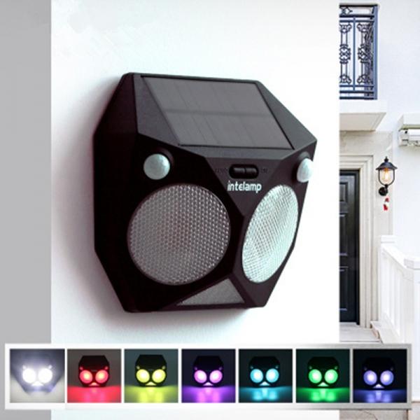 Waterproof Solar Power Wall Light Dual PIR Motion Sensor RGB Garden 7 Colors