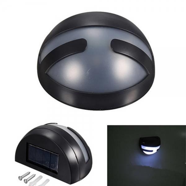 Waterproof 2-LED Solar Power Light Outdoor Fence Wall Lamp White Light