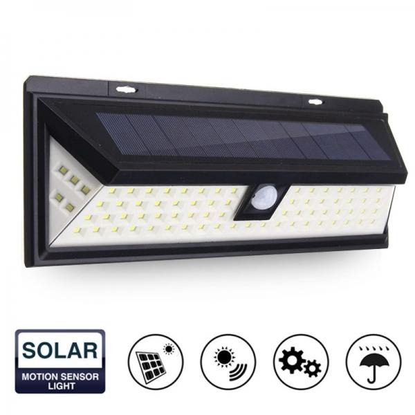 Waterproof 90 LED Solar Light Outdoor Garden Light PIR Motion Sensor Emergency Wall Solar Lamp