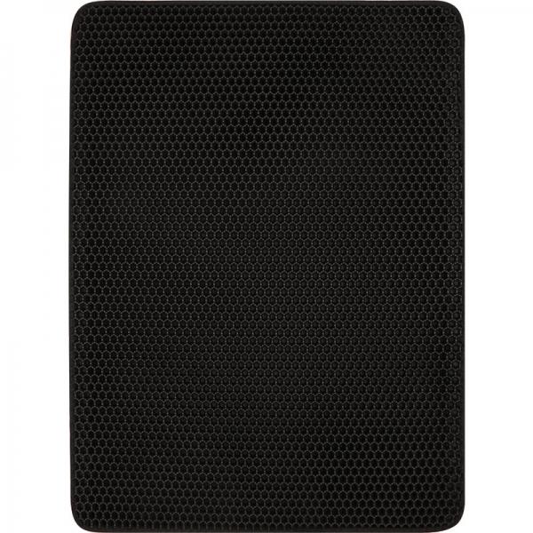 Waterproof Pet Cat Litter Mat EVA Double Layer Cat Litter Trapper Clean Mat Black 55cm x 75cm