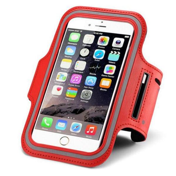 Sports Arm Band Running Case Jogging Pouch Bag for iPhone6/6S Red