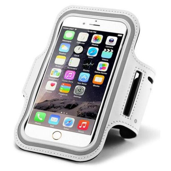 Sports Gym ArmBand Cover Running Arm Holder Case for iPhone6/6S Plus White
