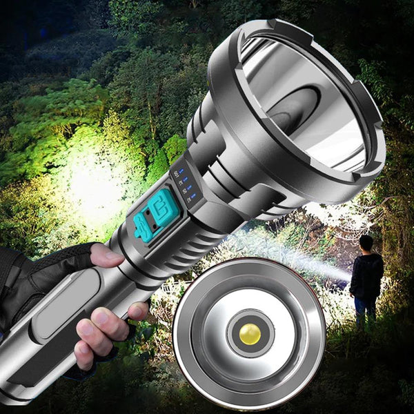 LED 4-Core 5000LM Powerful Flashlight Torch USB Rechargeable Tactical Hunting Flash Light LED FlashLamp Built-in 18650 Battery