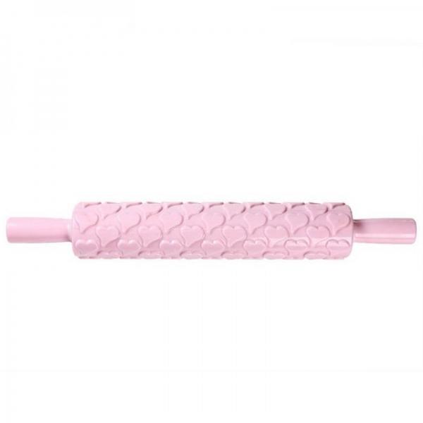 Wilton Rolling Pin Heart-shaped Baking Stamping Tool Fondant Embossed Mold #4