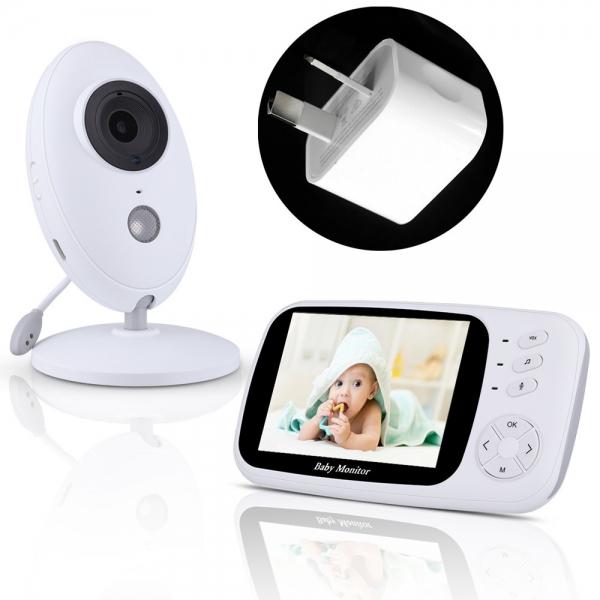 Wireless 3.5inch Digital Video Baby Monitor (No Need for Wifi or Bluetooth) Strong Signal Audio Music Portable Infant Camera Nanny Monitor Temperature Sensor Intercom AU Plug