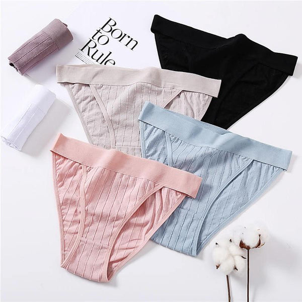 Women Cotton Panties Sexy Low Waist Underwear Lingerie Underpants Hollow Heart Embossed Briefs