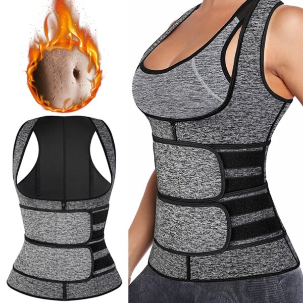 2-in-1 Bust Lifter &amp; Waist Shaper Adjustable Hook-and-loop Zipper Closure Women Shapewear