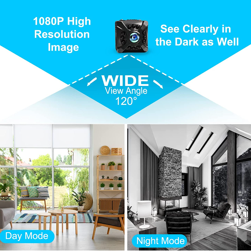 X5 Mini Wifi Camera 1080P HD Night Vision Live Video Home Security Su ...