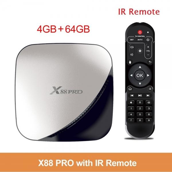 X88 PRO Android 9.0 TV BOX 4K HD Wifi 4GB + 64GB Multimedia Player - EU Plug