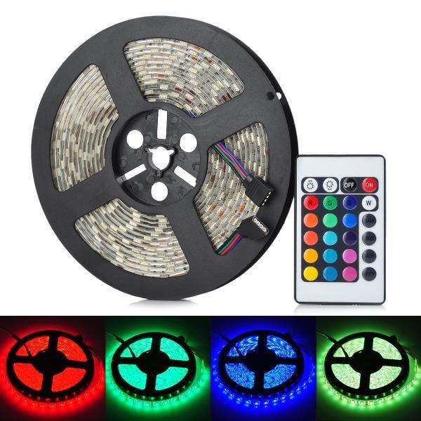 YCK 72W 300 LED 5050SMD 3200lm RGB LED String Light with 24-Key Controller & EU Plug Power Adapter White