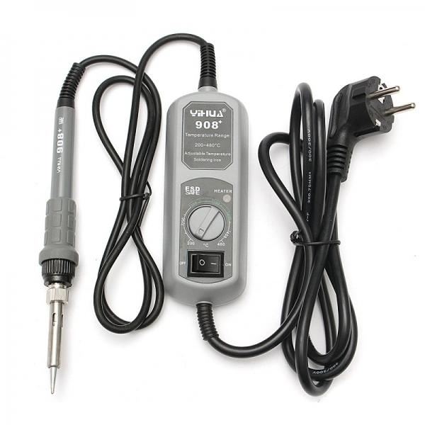 YIHUA 908+ 60W Electric Iron Soldering Station Welding Rework with Soldering Stand