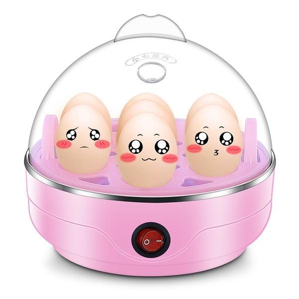 Multifunction 7 Eggs Capacity Electric Egg Boiler Steamer Poacher Cooking Tool Pink