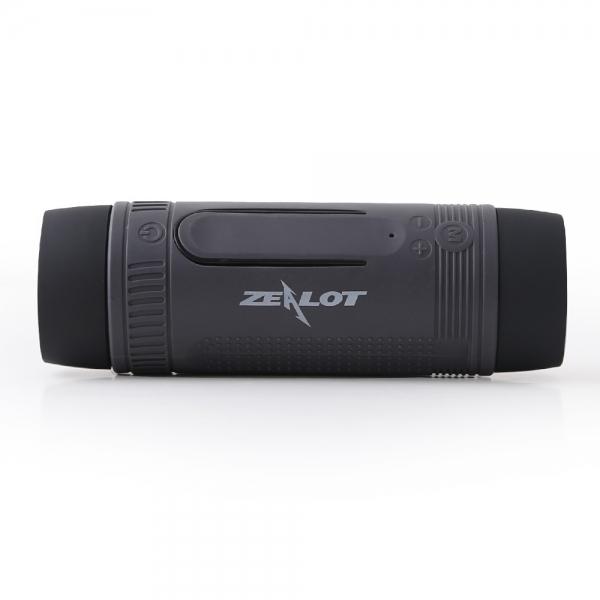ZEALOT S1 Wireless Bluetooth Speaker Bicycle Flashlight Power Bank Black