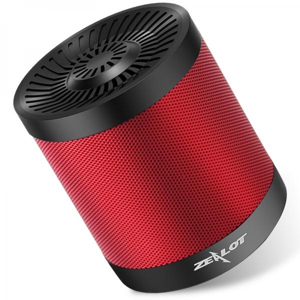 ZEALOT S5 2000mAh Outdoor Portable TF Card AUX FM Radio Flash Disk Wireless Bluetooth 4.0 Speaker Red