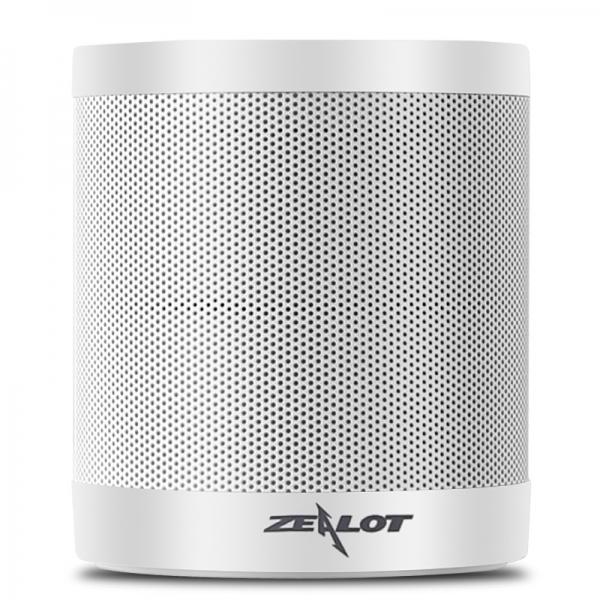 ZEALOT S5 2000mAh Outdoor Portable TF Card AUX FM Radio Flash Disk Wireless Bluetooth 4.0 Speaker White