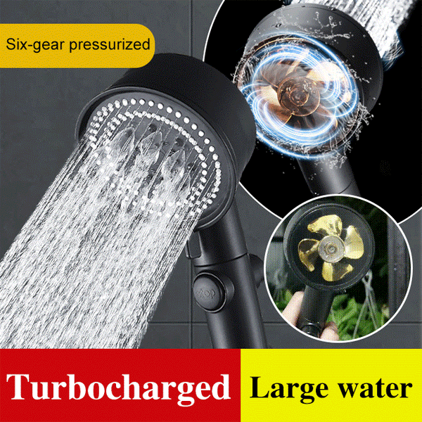 Six-Gear Pressurized Pressurized Shower Head High Pressure Water Saving Spray Shower Head