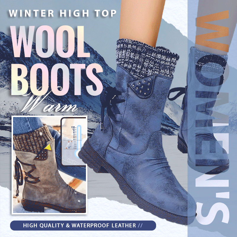 Women's Winter High Top Warm Wool Boots