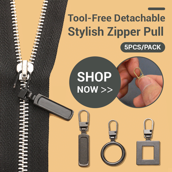 Tool-Free Removable Stylish Zipper Puller 5PCS/PACK