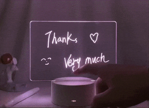 Rewritable Night Light Glow Board Transparent Luminous Acrylic Erasable Message Board Memo Touch 16 Color Night Light