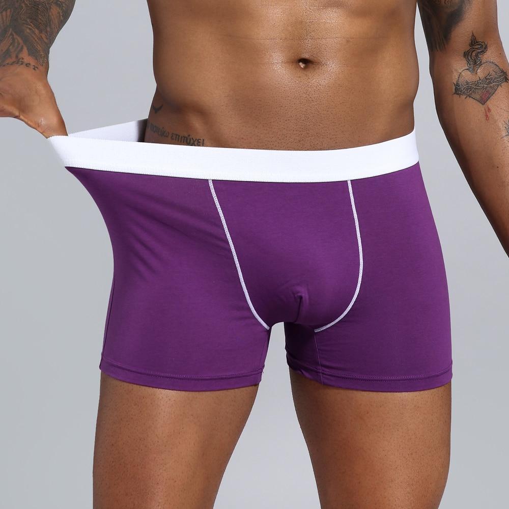 Underwear Men Boxers Cotton Loose European Size Boxer Underwear Underpants Men