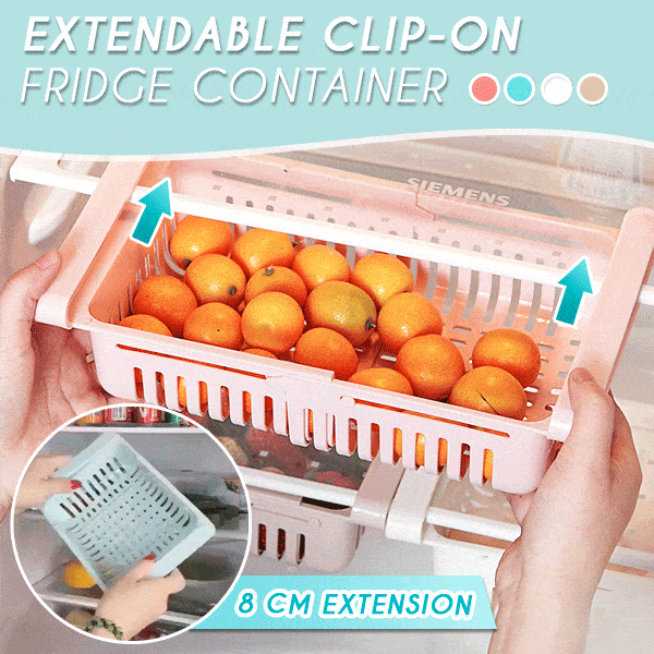 Creative Retractable Food Storage Basket Refrigerator Fresh-Keeping Drawer Storage Container Multifunctional Household Organizer