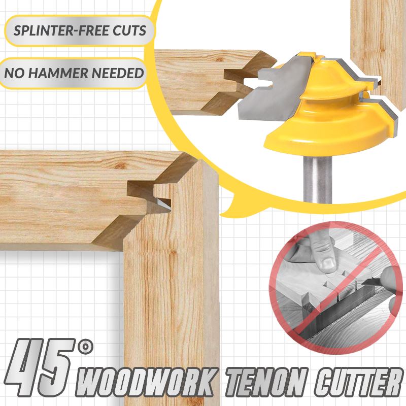 Easy 45° Woodwork Tenon Cutter