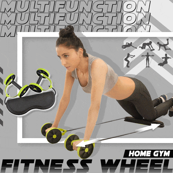 Elastic Abdominal Muscle Wheel Pull Rope Trainer Exercise Fitness Wheel Roller Pull Rope Multifunction Slimming Abdominal Device