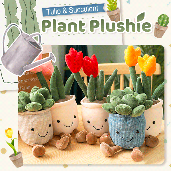 Simulation Tulip Stuffed Flower Plush Toy Soft Plushie Succulents Pillow Funny Party Cushion Kids Birthday Gift Home Deco