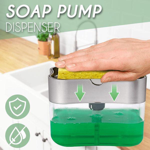 Soap Dispenser Pump With Sponge Manual Press Cleaning Liquid Dispenser Container Manual Press Soap Organizer Kitchen Tool
