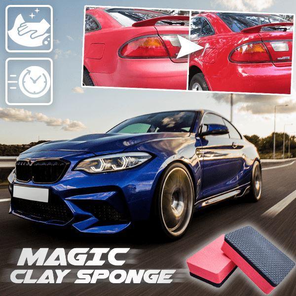 2pcs car powerful magic clay sponge for removing paint stains