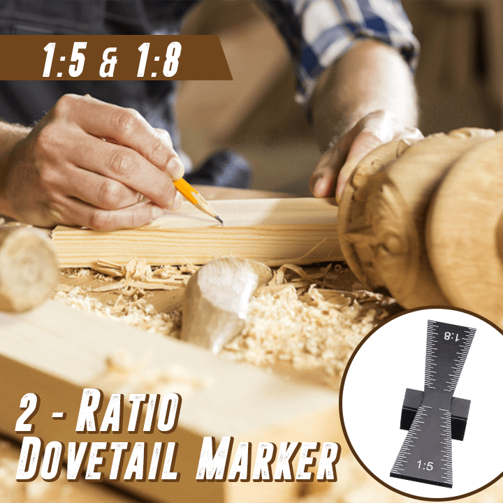 Dovetail Marker Aluminum Alloy Dovetail Marking Template 1:5 & 1:8 Wood Joint Gauge With Scale Dovetail Guide Tools