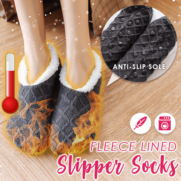 Thick Fleece Lined Wool Thermal Slipper Socks Uniform Size