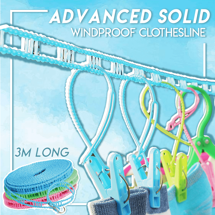 2PCS Advanced Solid Windproof Clothesline