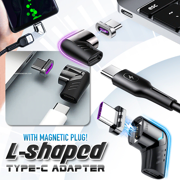 Elbow PD120W Quick Charge Magnetic Adapter Type-c L-shaped Magnetic Type-C Adapter