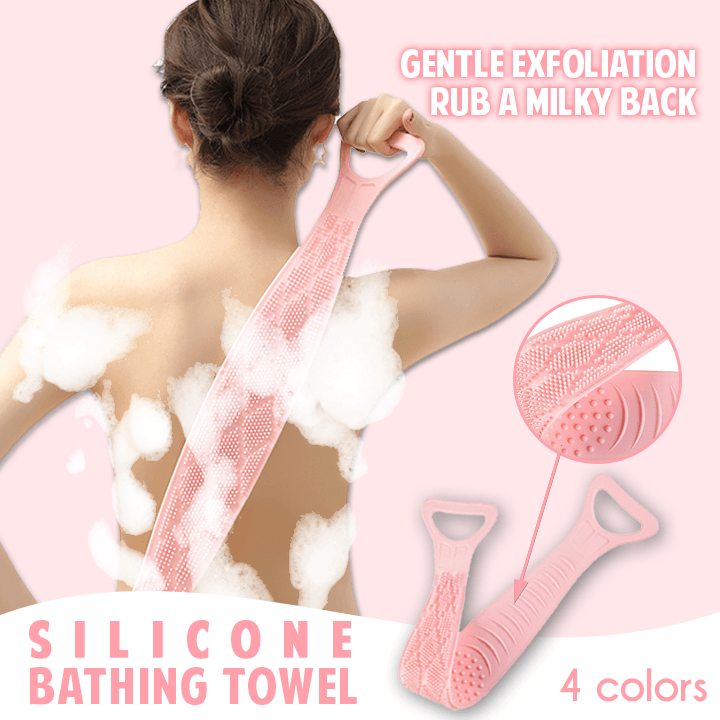 Silicone Bathing Towel Silicone bath towel rubbing back exfoliating dead skin body massage brush bath brush rubbing towel shower cleaner